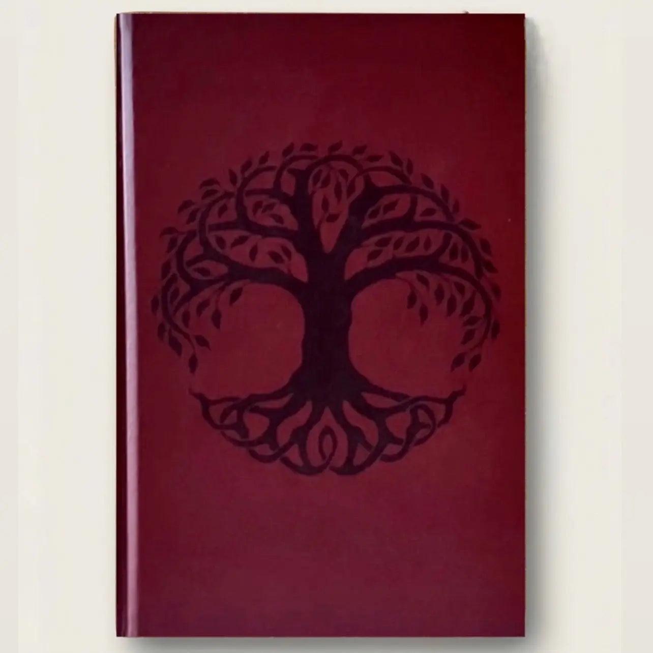 12-weeks journal burgundy with tree of life on it